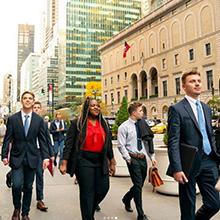 An image of students in New York City.