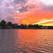 An image of the Marist Boat House on Hudson River